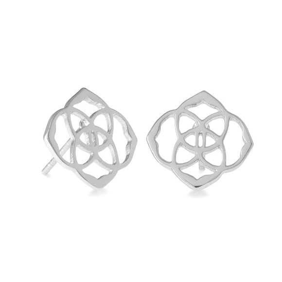 Pre-owned Kendra Scott Dira Stud Earrings Silver - Picture 1 of 7